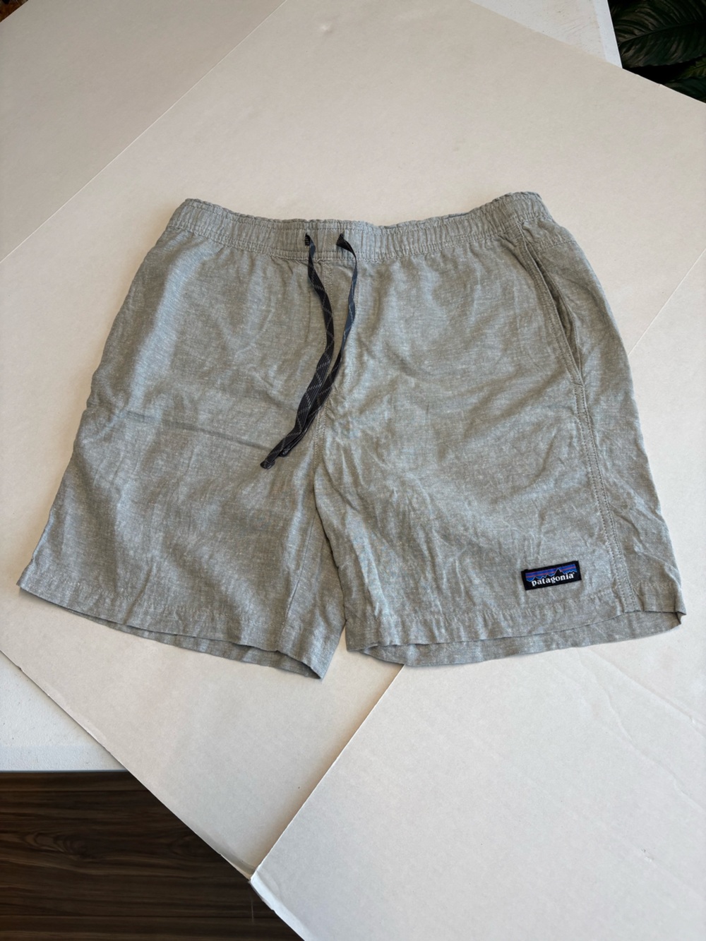 Patagonia Baggies Naturals Shorts Medium Feather Gray Hemp Organic Cotton 6.5”